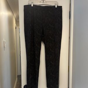 Brown Patterned pants stretch lined